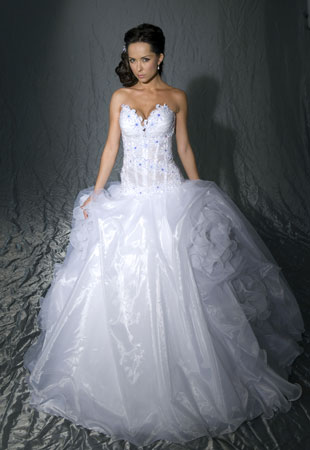 Orifashion HandmadeRomantic Sexy Silk Organza Bridal Gown SW013